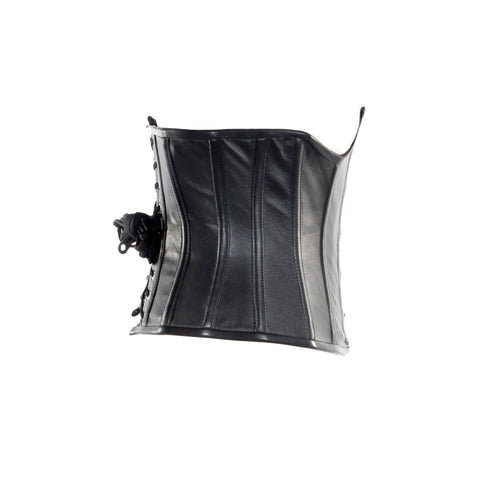 SiaLinda: Unterbrust Korsett Raven, schmal, Lamm Nappa, schwarz, echt Leder - SiaLinda.com