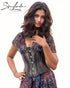 SiaLinda: Unterbrust Korsett Raven, schmal, Lamm Nappa, schwarz, echt Leder - SiaLinda.com