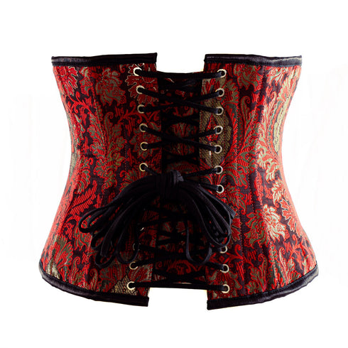 SiaLinda: Unterbrust Korsett Toinette, rot schwarz gold, Premiumkollektion, sexy - SiaLinda.com