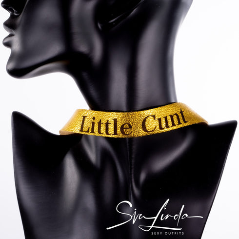 SiaLinda: YOU GOLD Personalisiertes Halsband DEIN NAME oder WORT, individuell erstellt. Feinstes Ziegen Premium Leder - SiaLinda.com