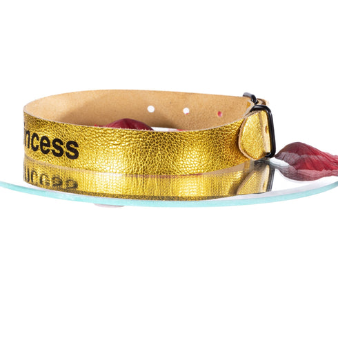 SiaLinda: YOU GOLD Personalisiertes Halsband DEIN NAME oder WORT, individuell erstellt. Feinstes Ziegen Premium Leder - SiaLinda.com