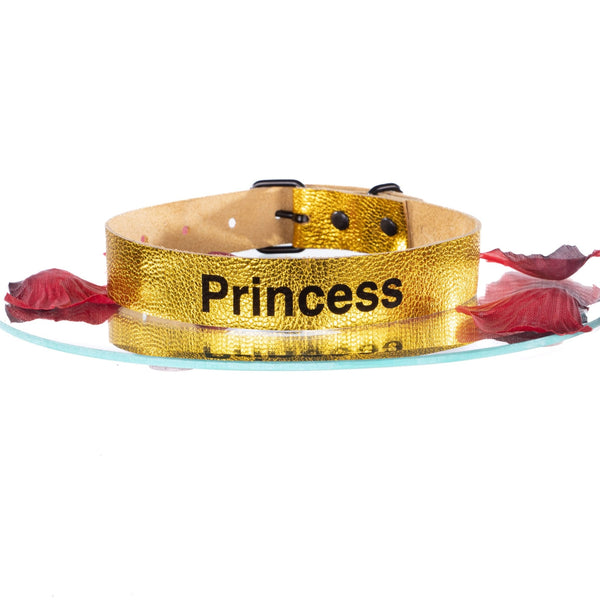 SiaLinda: YOU GOLD Personalisiertes Halsband DEIN NAME oder WORT, individuell erstellt. Feinstes Ziegen Premium Leder - SiaLinda.com