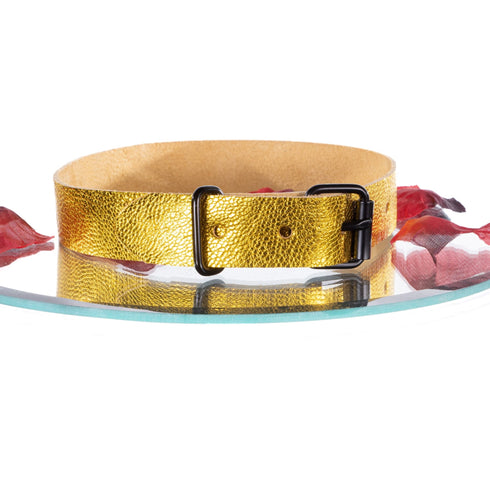 SiaLinda: YOU GOLD Personalisiertes Halsband DEIN NAME oder WORT, individuell erstellt. Feinstes Ziegen Premium Leder - SiaLinda.com