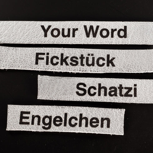 SiaLinda: YOU SILBER Personalisiertes Halsband DEIN NAME oder WORT, individuell erstellt. Feinstes Ziegen Premium Leder - SiaLinda.com