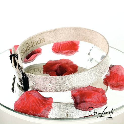 SiaLinda: YOU SILBER Personalisiertes Halsband DEIN NAME oder WORT, individuell erstellt. Feinstes Ziegen Premium Leder - SiaLinda.com