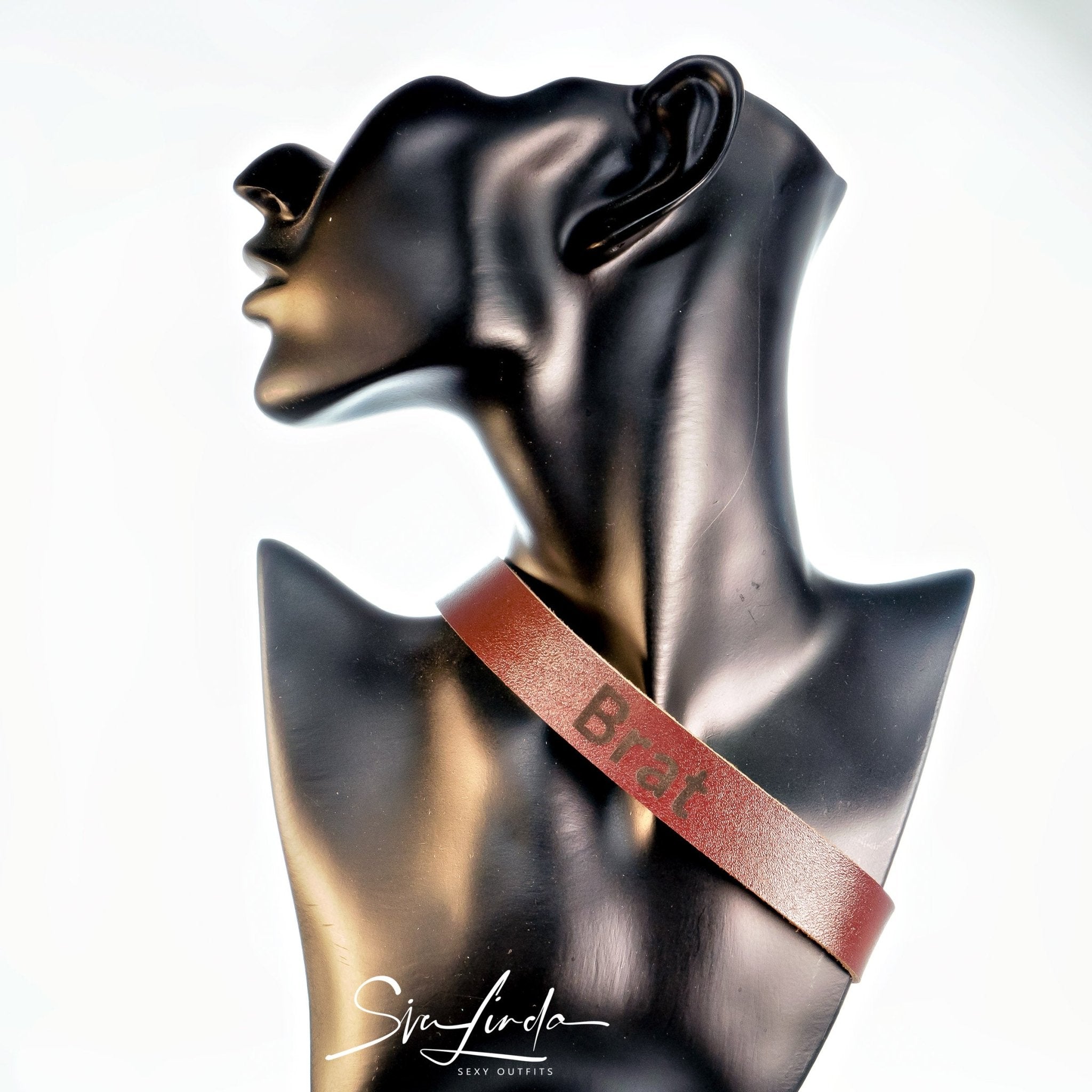 YOU BROWNIE Limited Edition Personalisiertes Halsband mit Wunschtext, mit oder ohne O - Ring, individuell erstellt. Geschenkverpackung. - SiaLinda.com