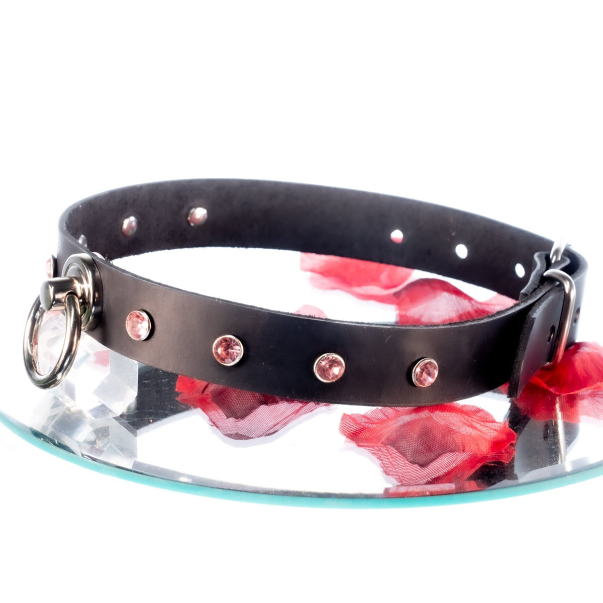 Karlie Vintage Strass Halsband – Vierreihig, 65 Cm Länge, 40 Mm Breite, Grün (Kiwi), Verchromt
